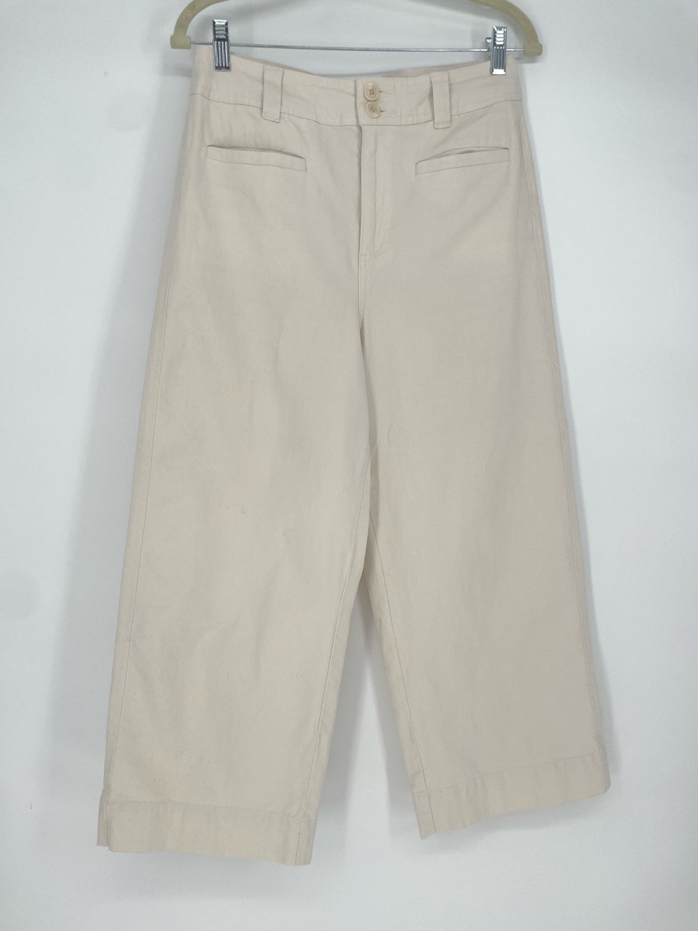 Stretch Off White Wide Leg Jeans A New Day Cotton Spandex Blend High Rise Waist
